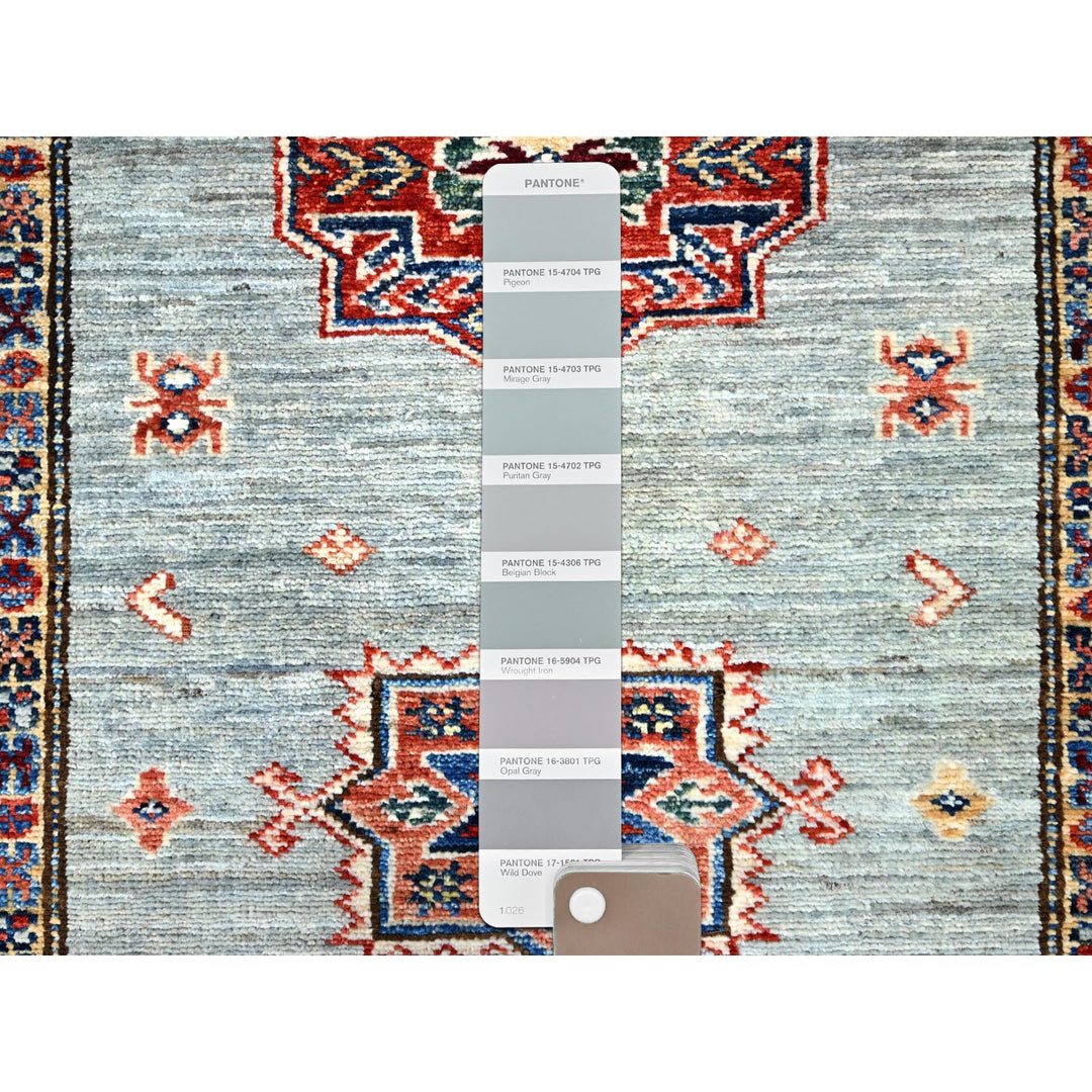 2'9" x 15'5" New Hand Knotted Grey Wool Runner Oriental Rug - MOA102190