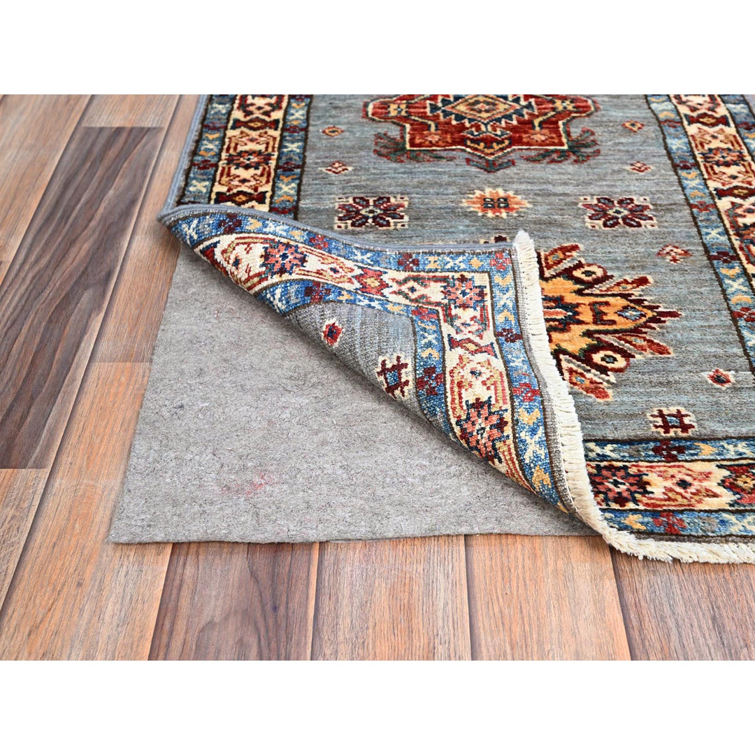 2'0" x 6'1" New Hand Knotted Grey Wool Runner Oriental Rug - MOA102198