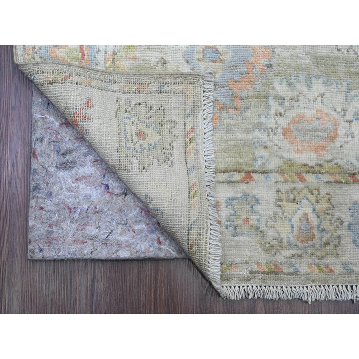 3'0" x 19'10" New Hand Knotted Green Wool Runner Oriental Rug - MOA10220031