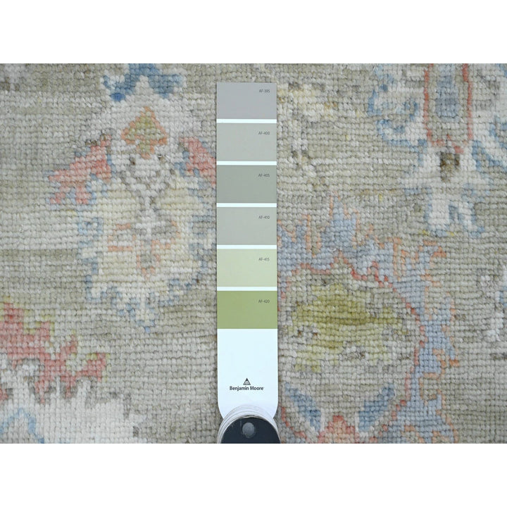3'0" x 19'10" New Hand Knotted Green Wool Runner Oriental Rug - MOA10220031
