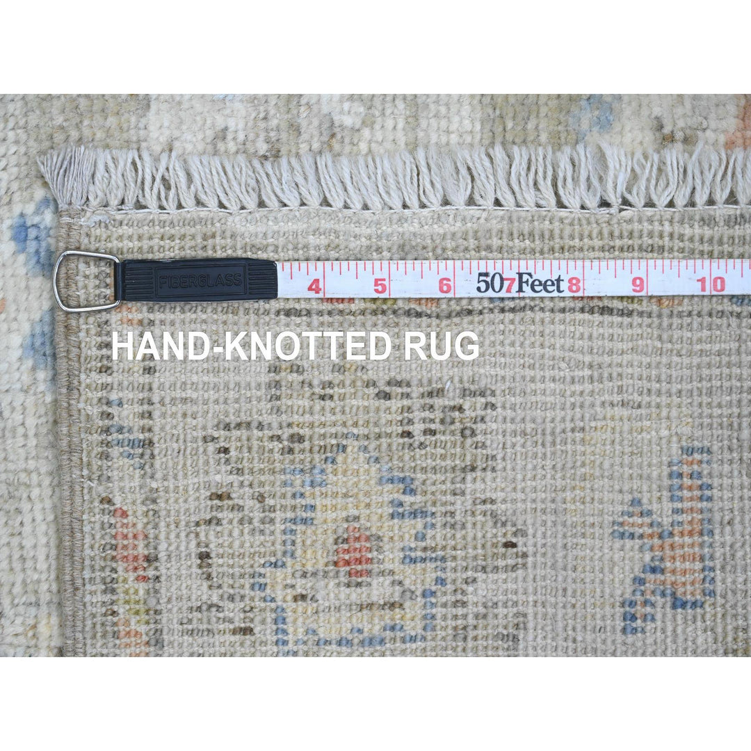 3'0" x 19'10" New Hand Knotted Green Wool Runner Oriental Rug - MOA10220031