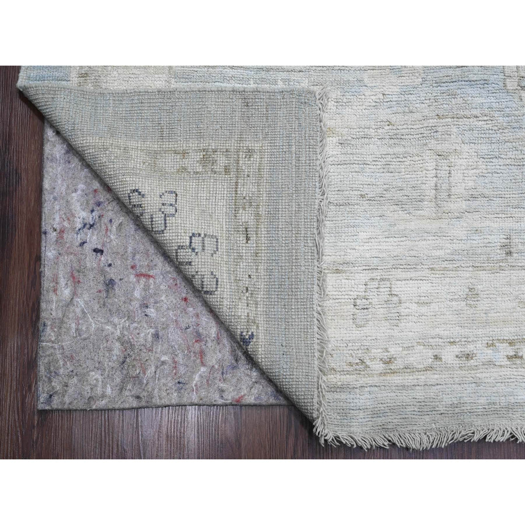 13'11" x 19'3" New Hand Knotted Blue Wool Rectangle Oriental Rug - MOA10220182