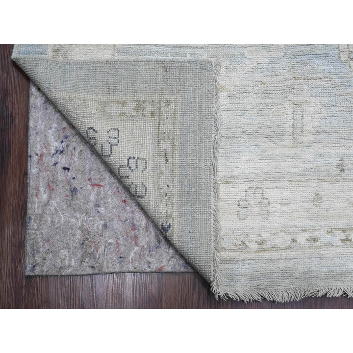 13'11" x 19'3" New Hand Knotted Blue Wool Rectangle Oriental Rug - MOA10220182