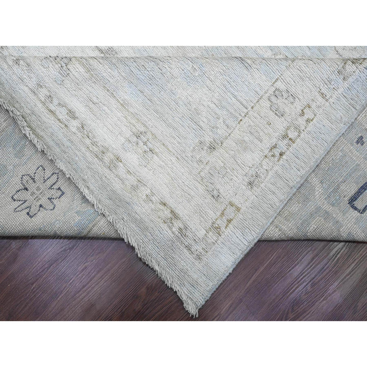 13'11" x 19'3" New Hand Knotted Blue Wool Rectangle Oriental Rug - MOA10220182