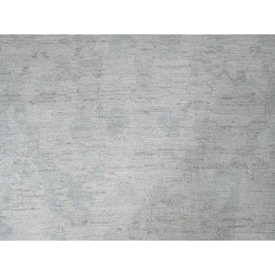 9'10" x 13'3" New Hand Knotted Ivory Wool Rectangle Oriental Rug - MOA10220191