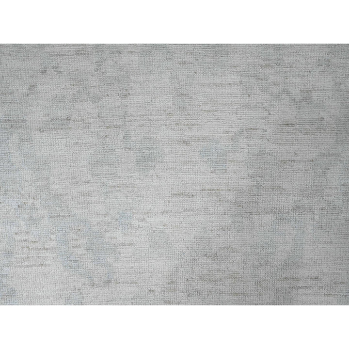 9'10" x 13'3" New Hand Knotted Ivory Wool Rectangle Oriental Rug - MOA10220191