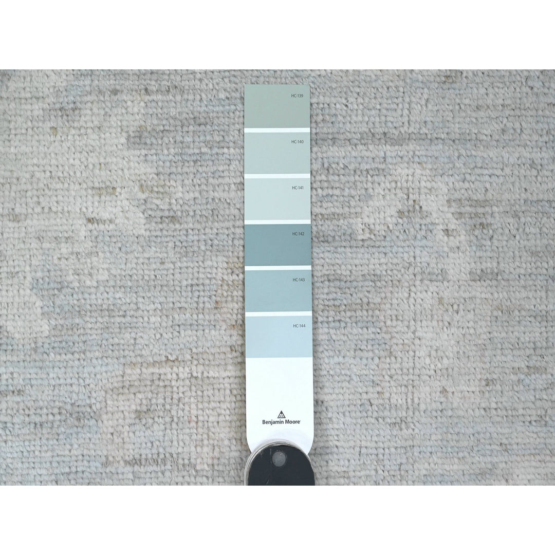2'11" x 15'6" New Hand Knotted Blue Wool Runner Oriental Rug - MOA10220358