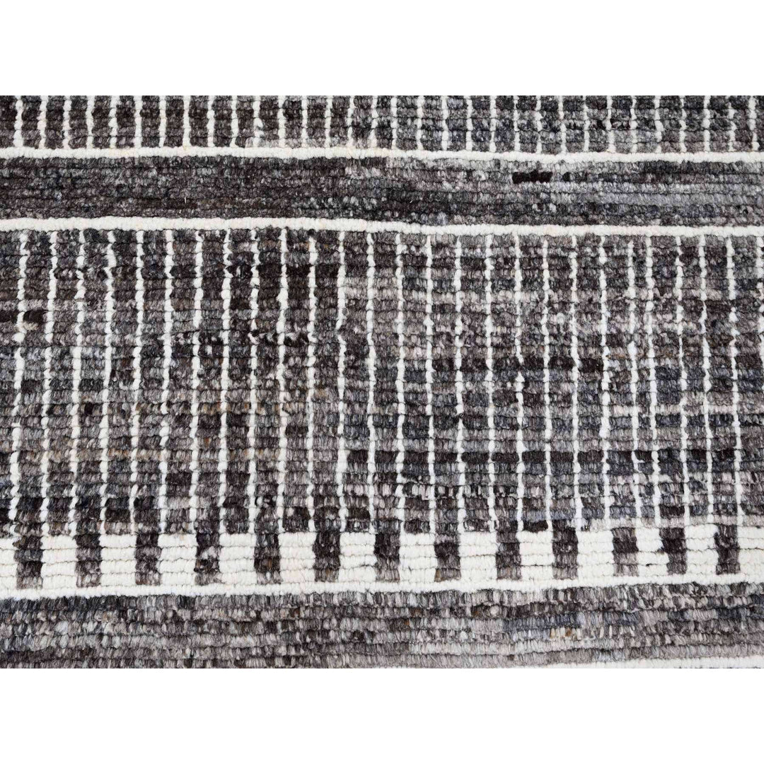 8'3" x 10'3" New Hand Knotted Brown Wool Rectangle Oriental Rug - MOA10220420