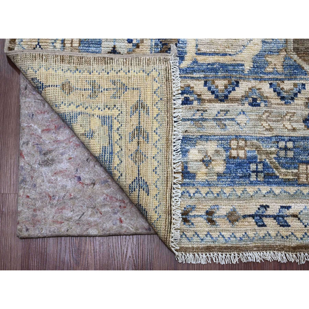 8'0" x 9'9" New Hand Knotted Brown Wool Rectangle Oriental Rug - MOA10220466