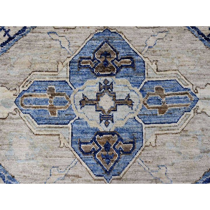 8'0" x 9'9" New Hand Knotted Brown Wool Rectangle Oriental Rug - MOA10220466