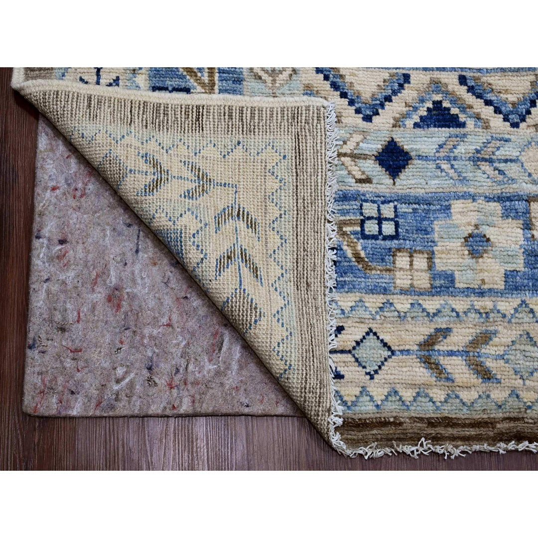 9'11" x 13'11" New Hand Knotted Brown Wool Rectangle Oriental Rug - MOA10220467
