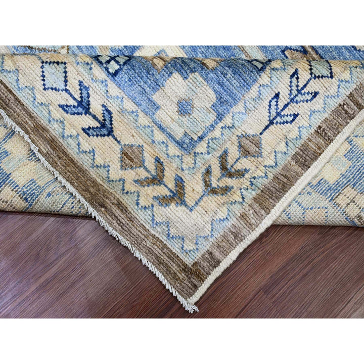9'11" x 13'11" New Hand Knotted Brown Wool Rectangle Oriental Rug - MOA10220467