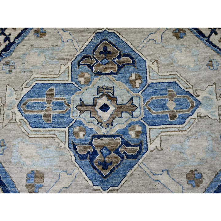 9'11" x 13'11" New Hand Knotted Brown Wool Rectangle Oriental Rug - MOA10220467