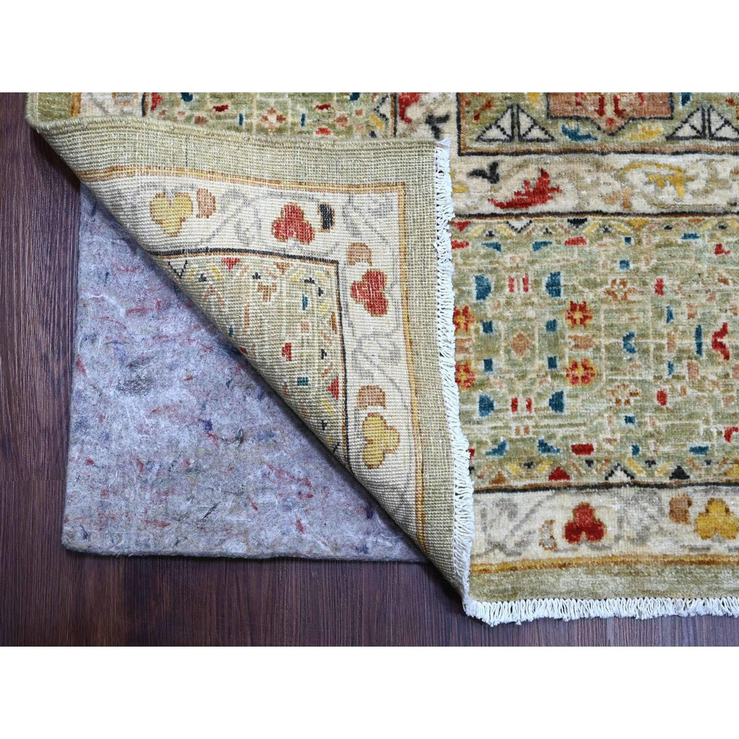 10'0" x 13'4" New Hand Knotted Green Wool Rectangle Oriental Rug - MOA10220510