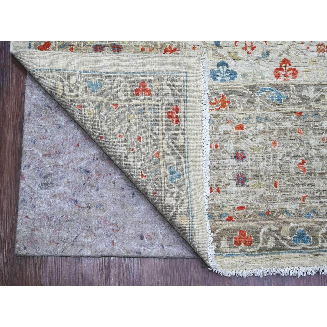 10'0" x 14'1" New Hand Knotted Grey Wool Rectangle Oriental Rug - MOA10220511