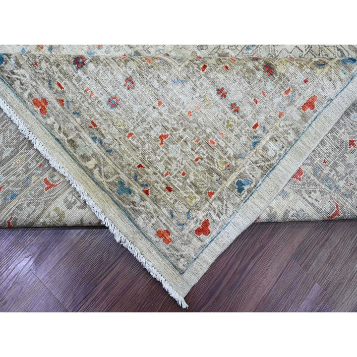 10'0" x 14'1" New Hand Knotted Grey Wool Rectangle Oriental Rug - MOA10220511