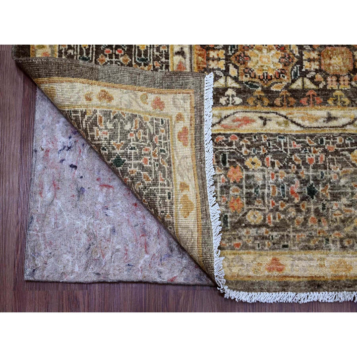 8'4" x 9'6" New Hand Knotted Brown Wool Rectangle Oriental Rug - MOA10220512