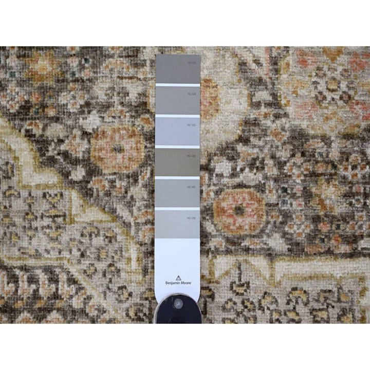 8'4" x 9'6" New Hand Knotted Brown Wool Rectangle Oriental Rug - MOA10220512
