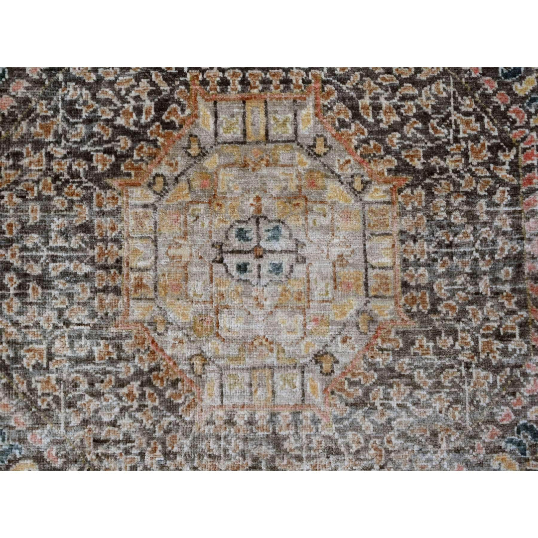 8'4" x 9'6" New Hand Knotted Brown Wool Rectangle Oriental Rug - MOA10220512
