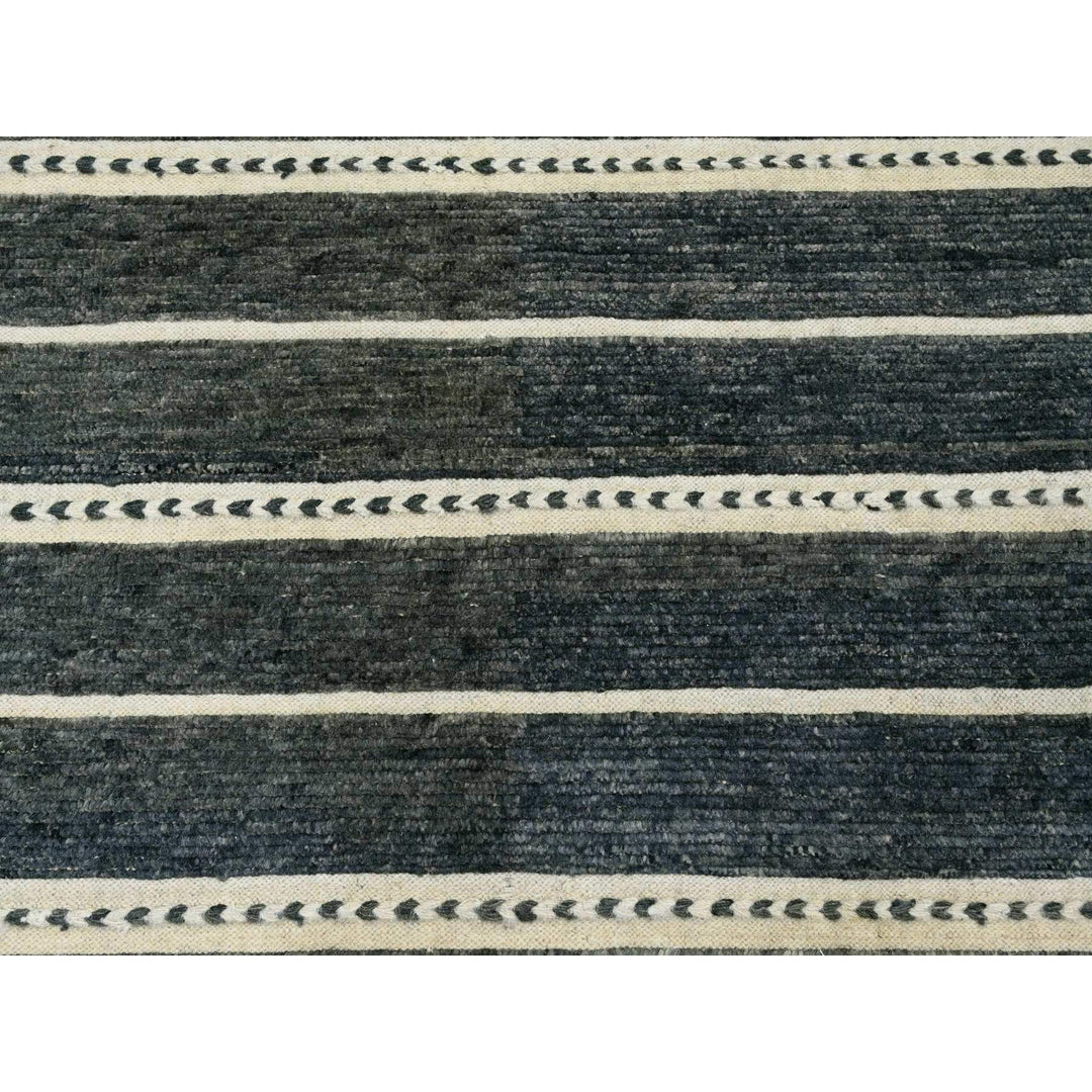 10'4" x 14'2" New Hand Knotted Black Wool Rectangle Oriental Rug - MOA10220523