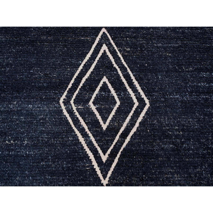 9'4" x 12'10" New Hand Knotted Black Wool Rectangle Oriental Rug - MOA10220524