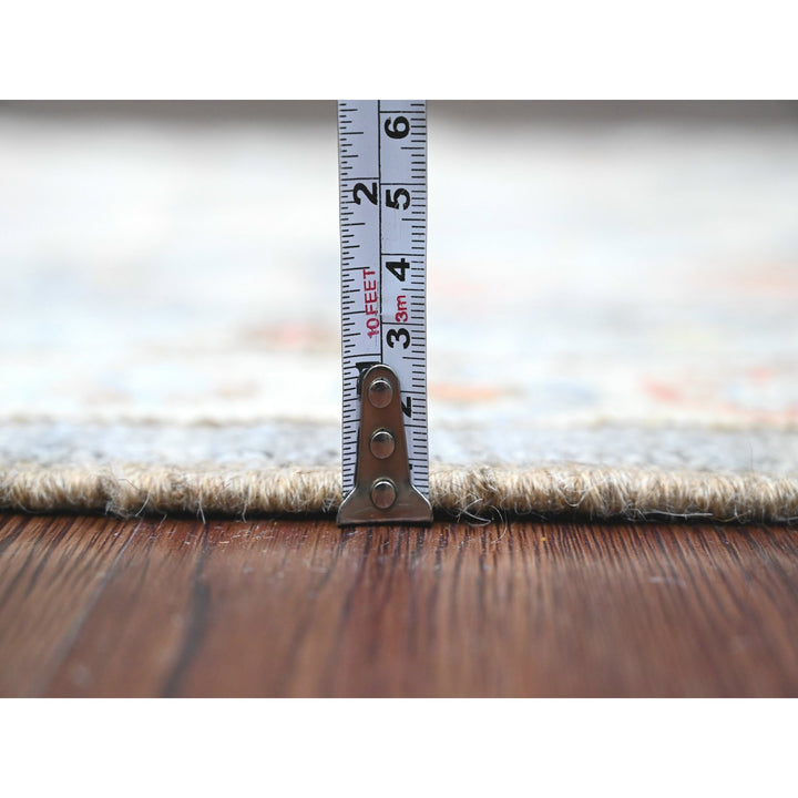 2'11" x 11'6" New Hand Knotted Grey Wool Runner Oriental Rug - MOA10220531