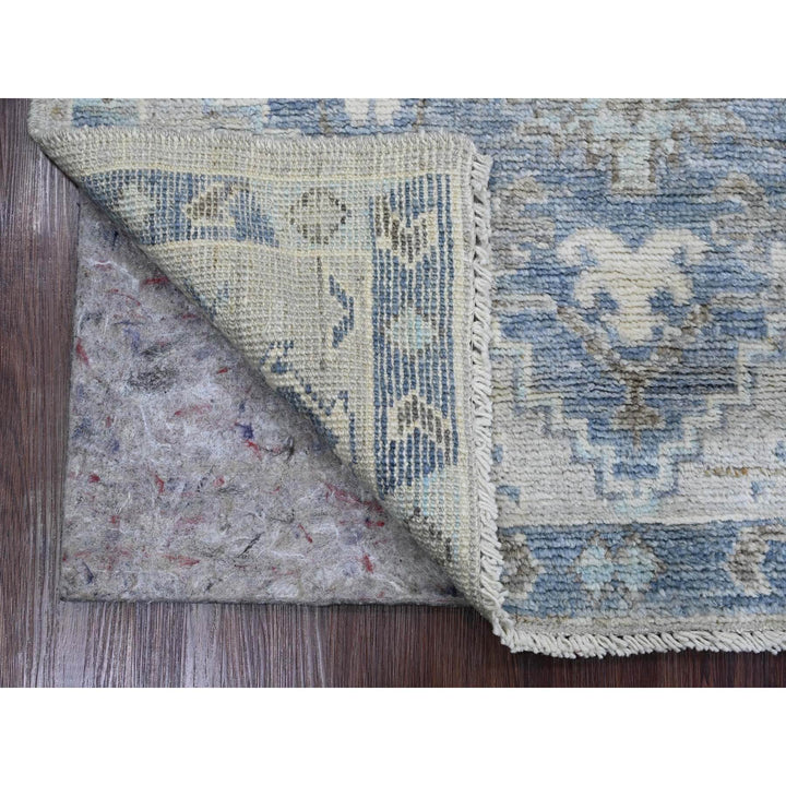 3'2" x 5'0" New Hand Knotted Blue Wool Rectangle Oriental Rug - MOA10220533