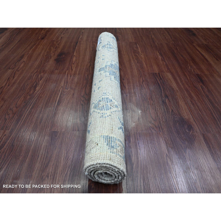 3'2" x 5'0" New Hand Knotted Blue Wool Rectangle Oriental Rug - MOA10220533