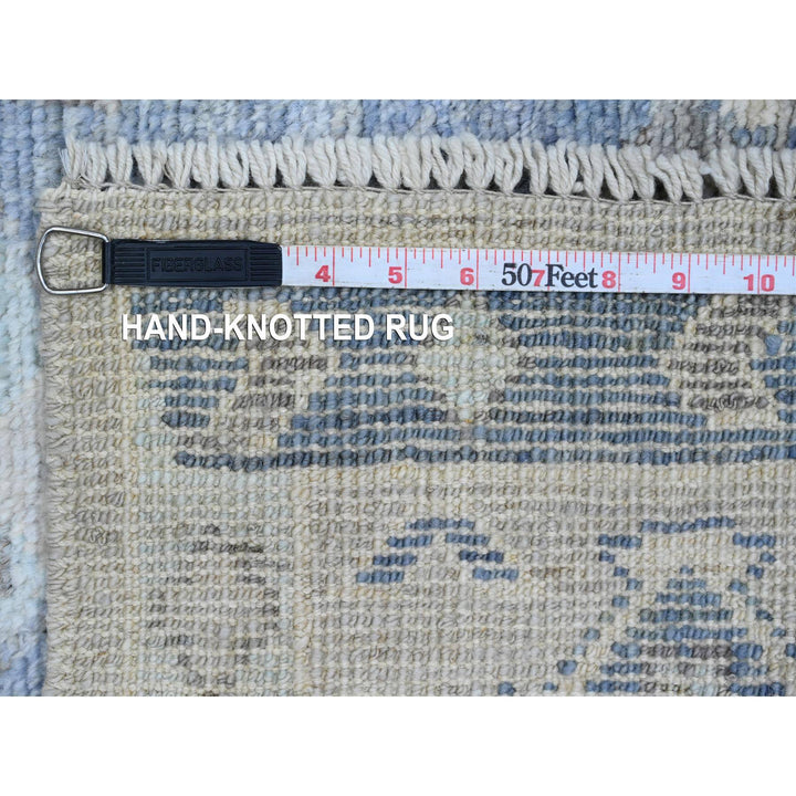 3'2" x 5'0" New Hand Knotted Blue Wool Rectangle Oriental Rug - MOA10220533