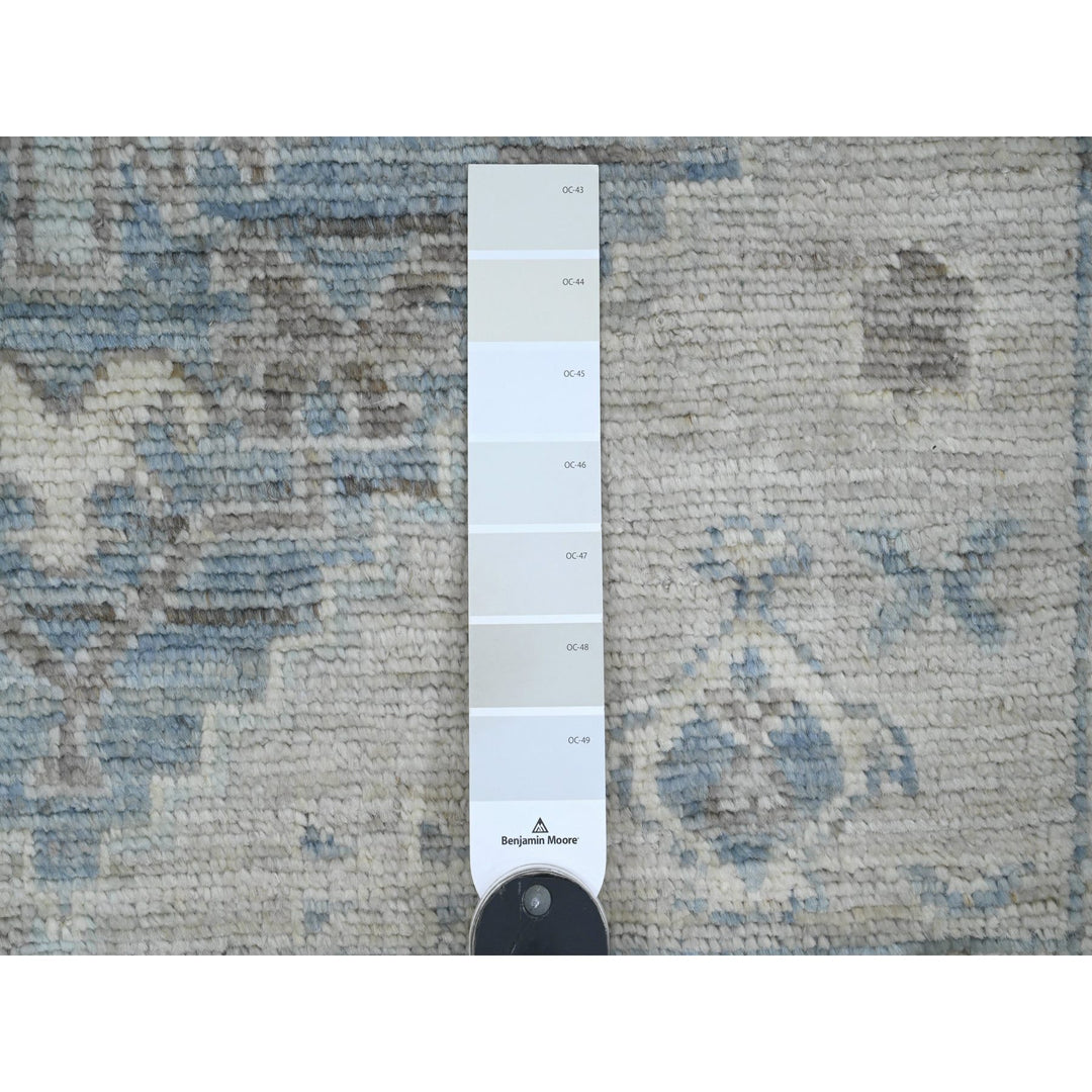 3'11" x 5'11" New Hand Knotted Blue Wool Rectangle Oriental Rug - MOA10220535