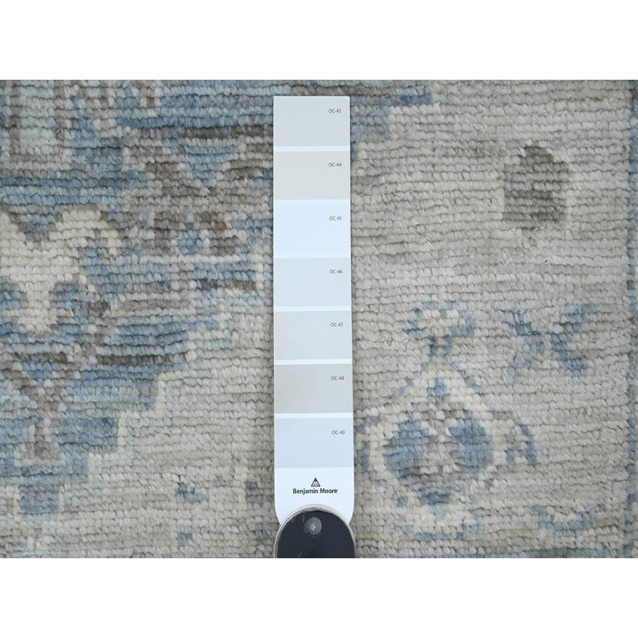 3'11" x 5'11" New Hand Knotted Blue Wool Rectangle Oriental Rug - MOA10220535