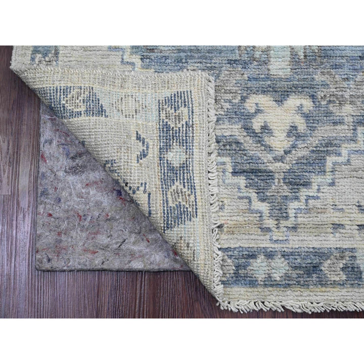 3'1" x 5'0" New Hand Knotted Blue Wool Rectangle Oriental Rug - MOA10220537