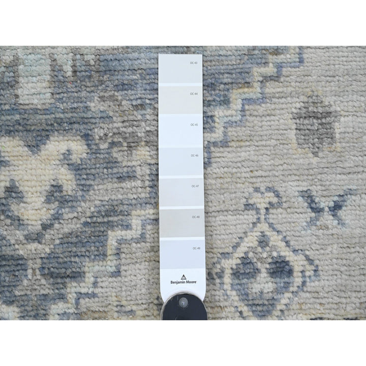 3'1" x 5'0" New Hand Knotted Blue Wool Rectangle Oriental Rug - MOA10220537