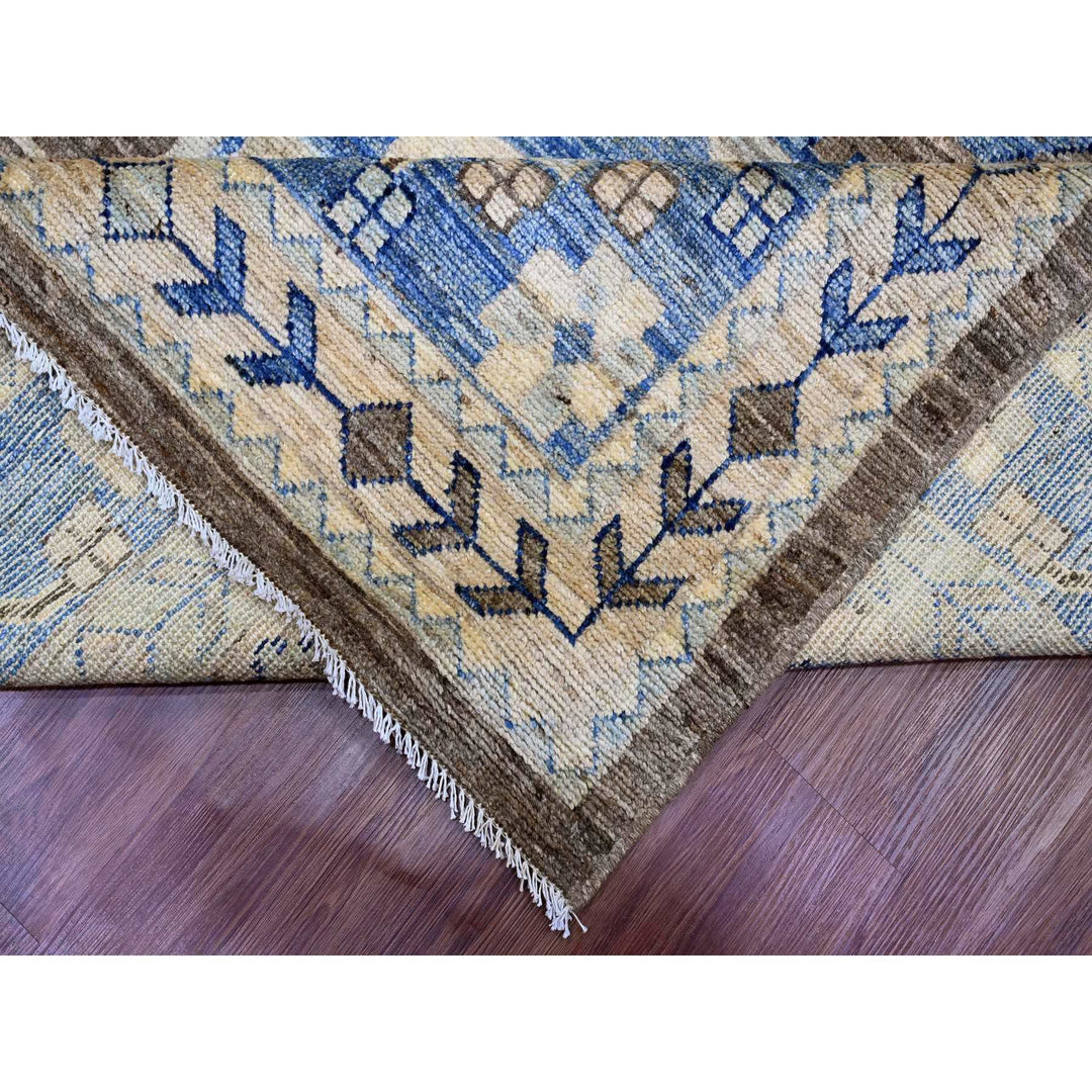 11'8" x 15'6" New Hand Knotted Brown Wool Rectangle Oriental Rug - MOA10220538
