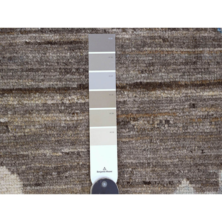 11'8" x 15'6" New Hand Knotted Brown Wool Rectangle Oriental Rug - MOA10220538