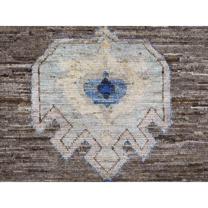 11'8" x 15'6" New Hand Knotted Brown Wool Rectangle Oriental Rug - MOA10220538