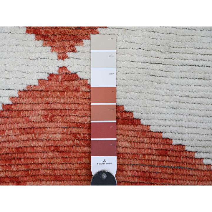 2'8" x 10'1" New Hand Knotted Red Wool Runner Oriental Rug - MOA10220622