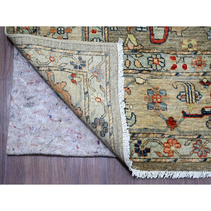 8'11" x 11'9" New Hand Knotted Brown Wool Rectangle Oriental Rug - MOA10220623