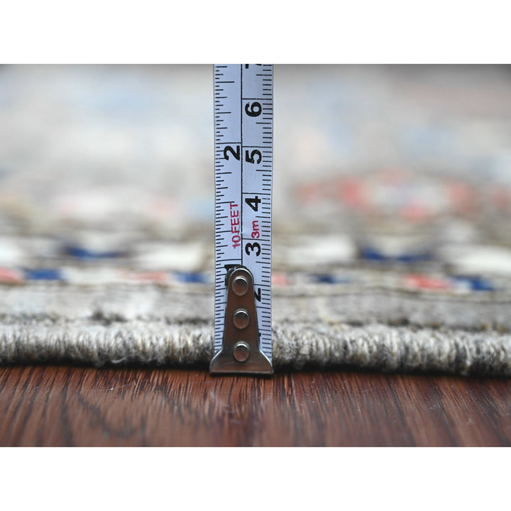 3'6" x 5'0" New Hand Knotted Grey Wool Rectangle Oriental Rug - MOA10220629