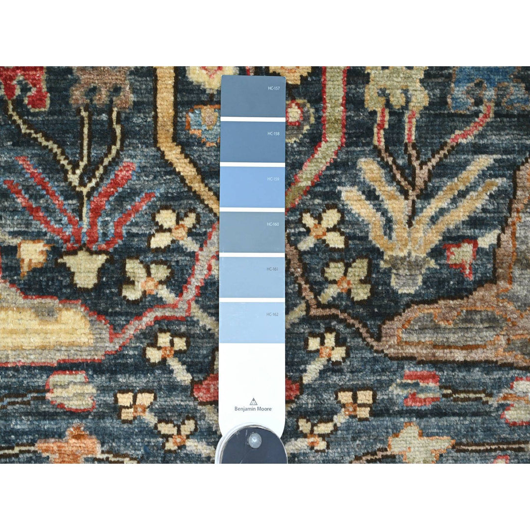 2'11" x 7'11" New Hand Knotted Blue Wool Runner Oriental Rug - MOA10220630