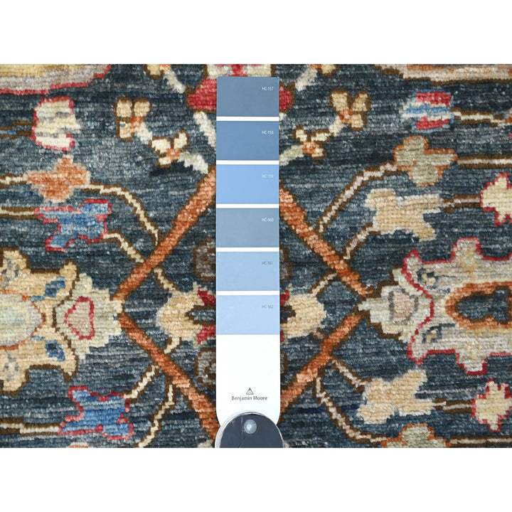 2'11" x 5'8" New Hand Knotted Blue Wool Runner Oriental Rug - MOA10220634