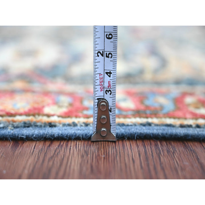 2'11" x 5'8" New Hand Knotted Blue Wool Runner Oriental Rug - MOA10220634