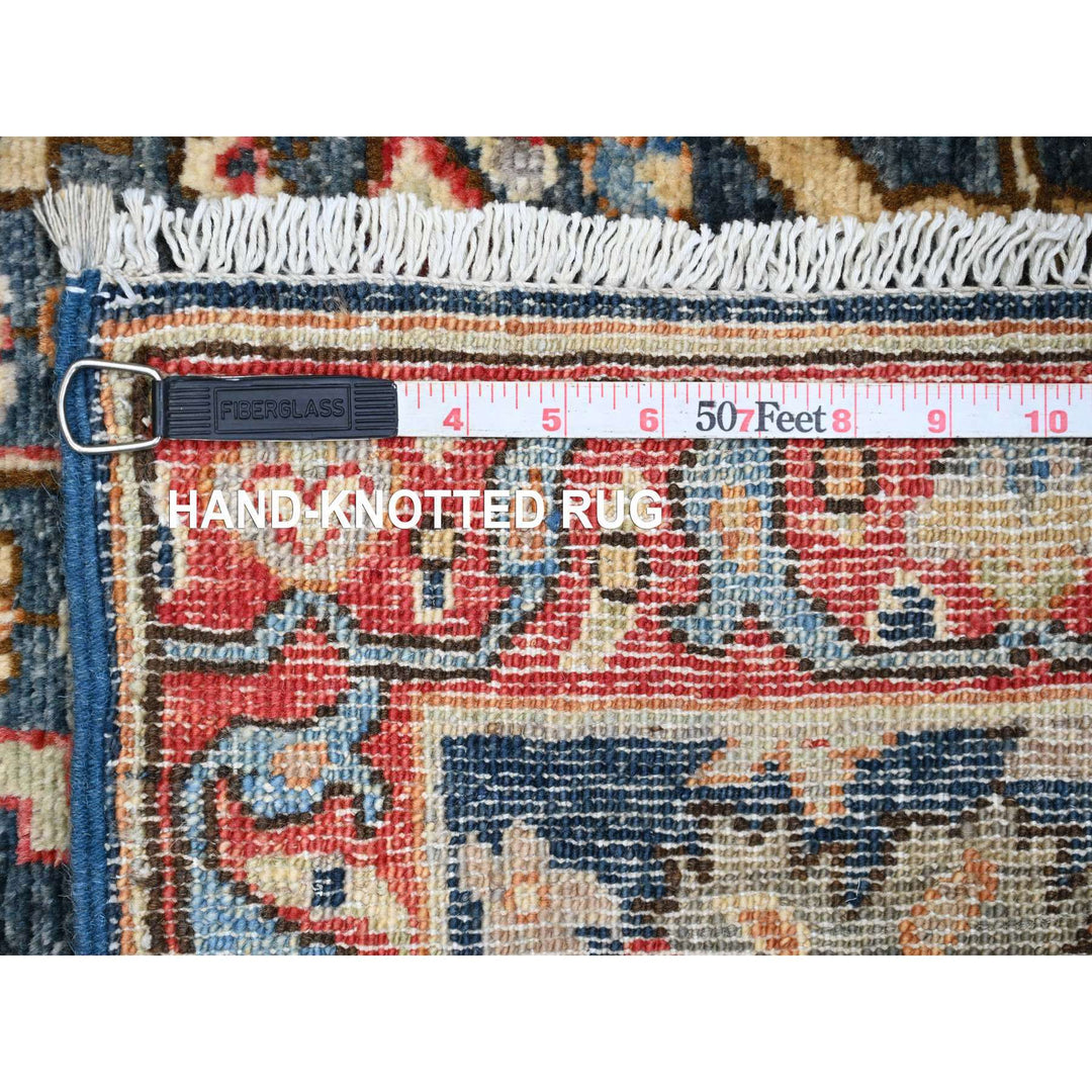 2'11" x 5'8" New Hand Knotted Blue Wool Runner Oriental Rug - MOA10220634