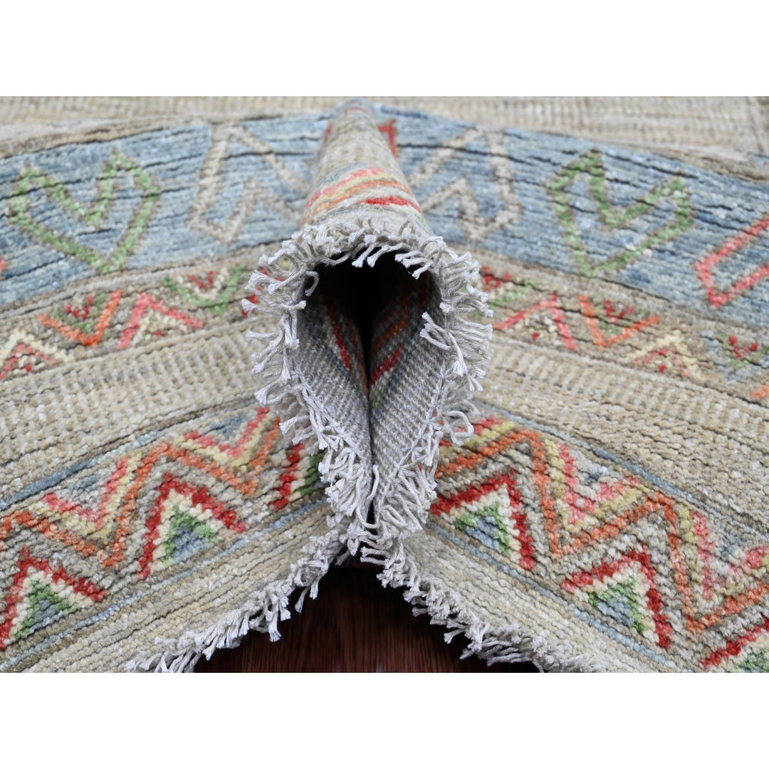 8'8" x 11'8" New Hand Knotted Ivory Wool Rectangle Oriental Rug - MOA10220636