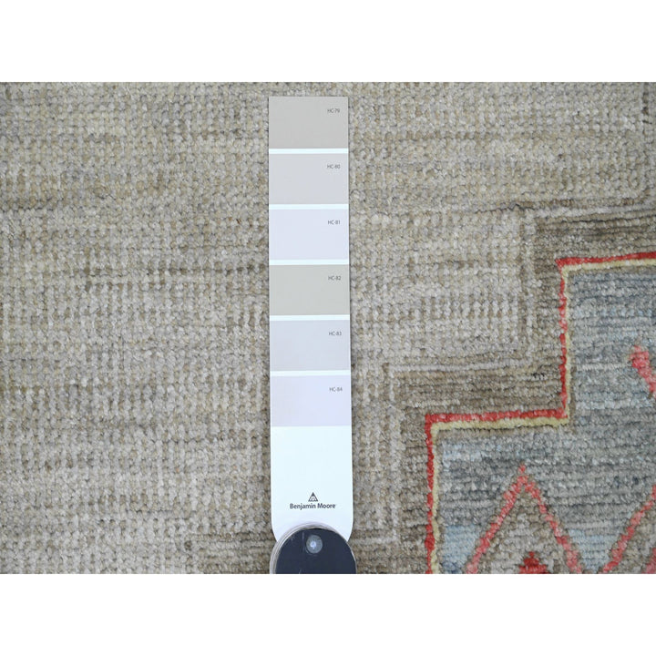 8'8" x 11'8" New Hand Knotted Ivory Wool Rectangle Oriental Rug - MOA10220636