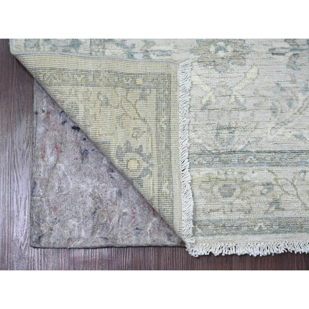 2'9" x 9'10" New Hand Knotted Ivory Wool Runner Oriental Rug - MOA10220647