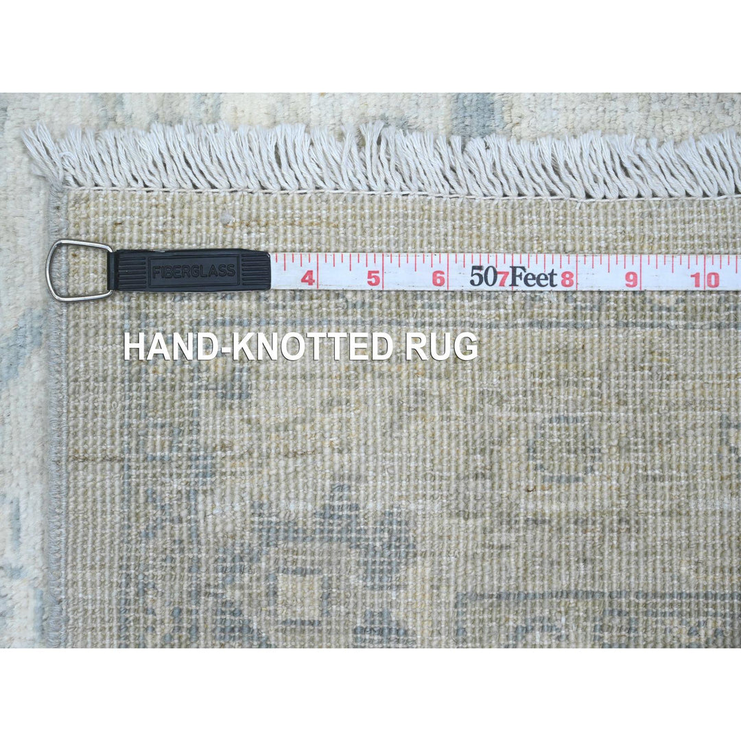 2'9" x 9'10" New Hand Knotted Ivory Wool Runner Oriental Rug - MOA10220647