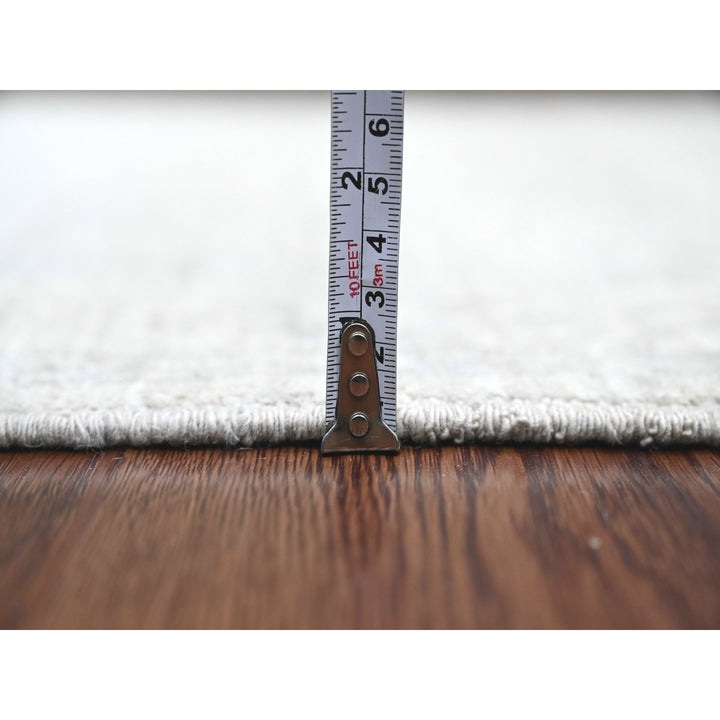 2'8" x 9'11" New Hand Knotted Grey Wool Runner Oriental Rug - MOA10220649