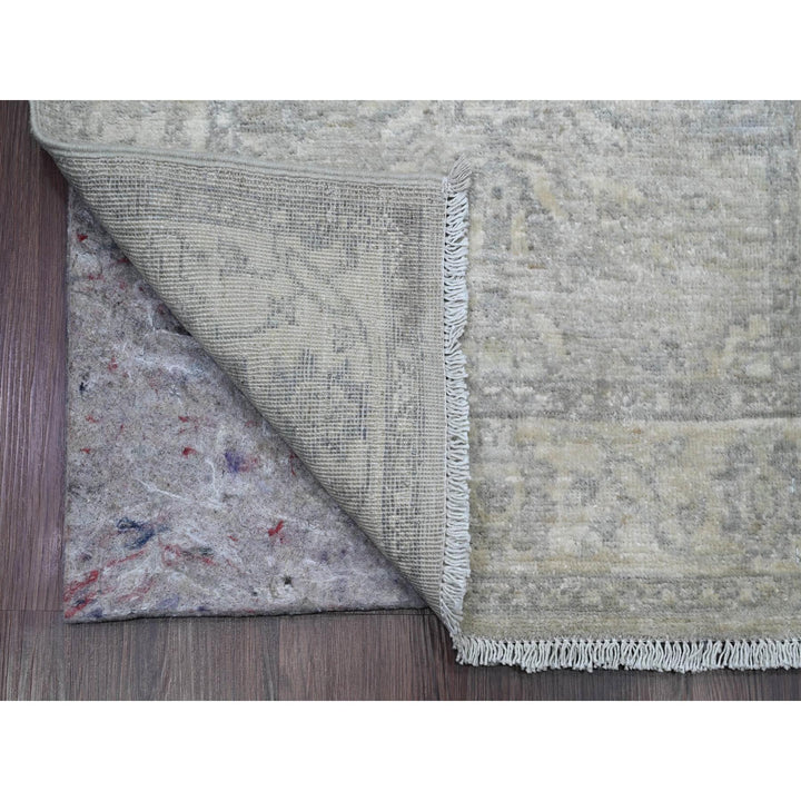 2'4" x 29'3" New Hand Knotted Ivory Wool Runner Oriental Rug - MOA10220650