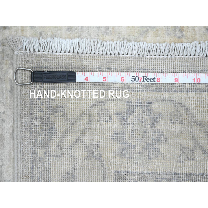 2'4" x 29'3" New Hand Knotted Ivory Wool Runner Oriental Rug - MOA10220650
